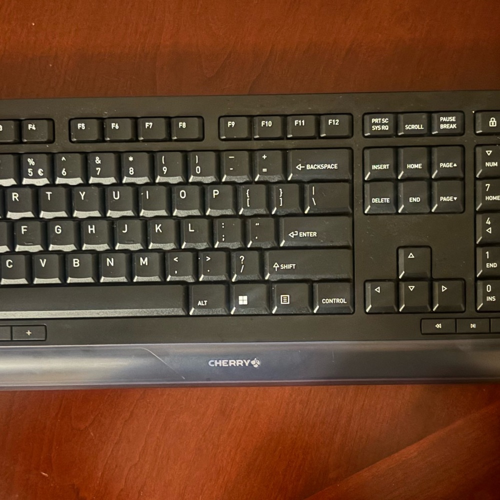 Cherry Black Wired Keyboard with mouse
